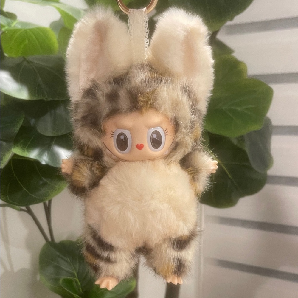 CUSTOM Fox Leopard Print Plush Keychain